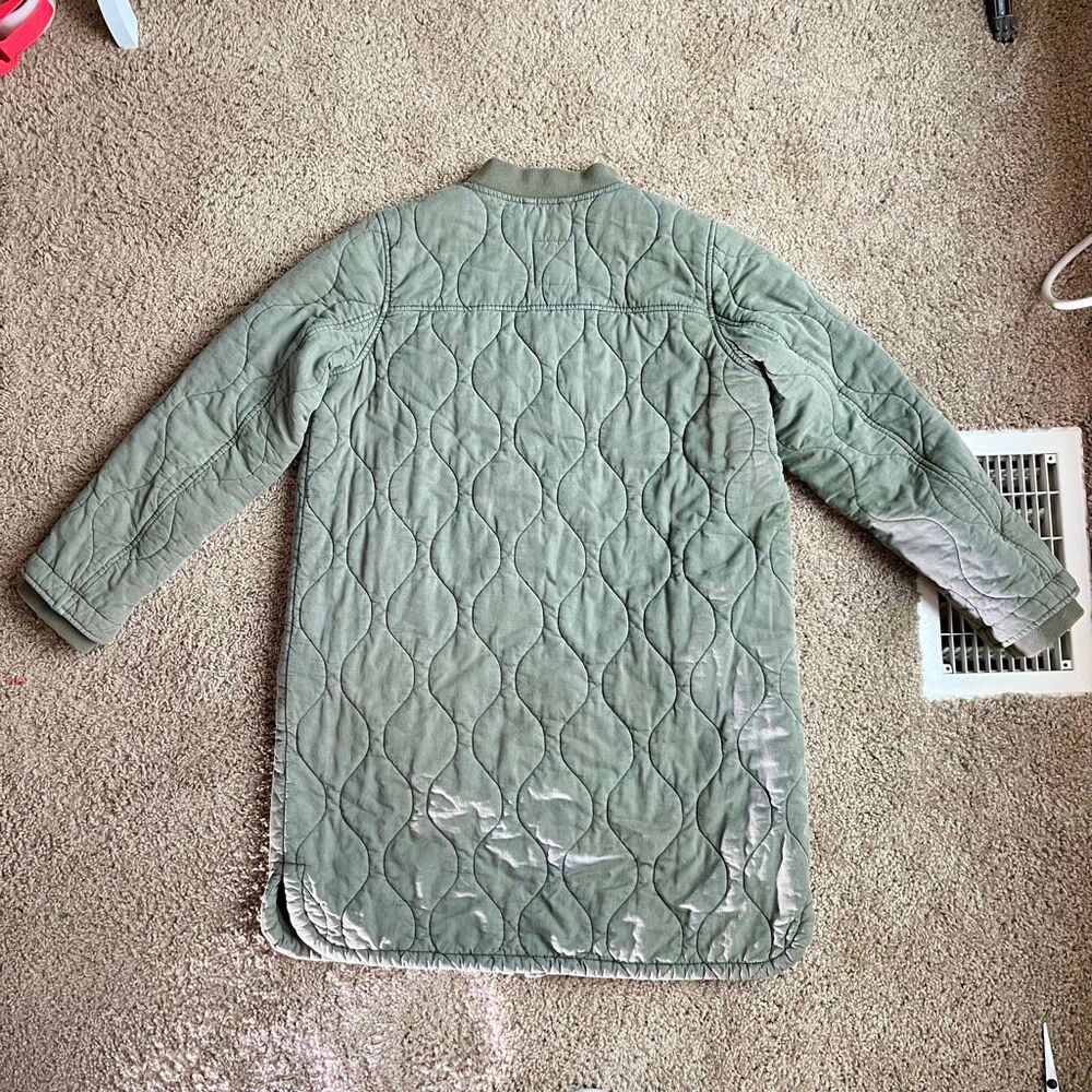 Avec de Filles Quilted Zip Jacket Anthropologie Sage Green Size M - Picture 6 of 13